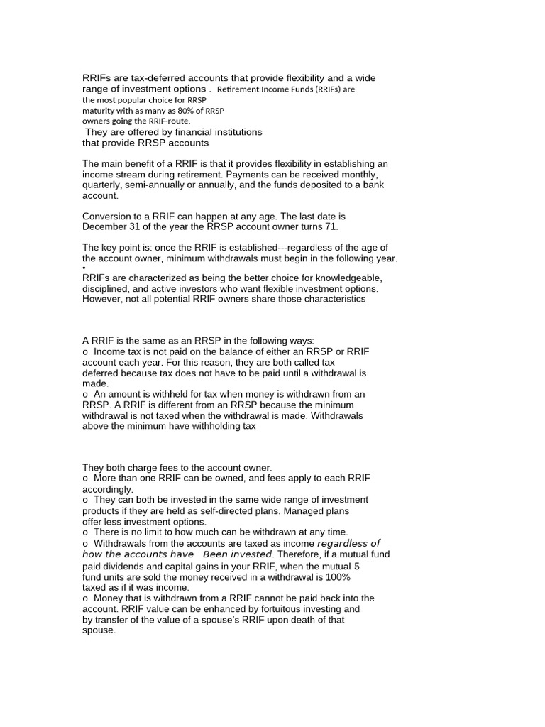 RRIFS | PDF