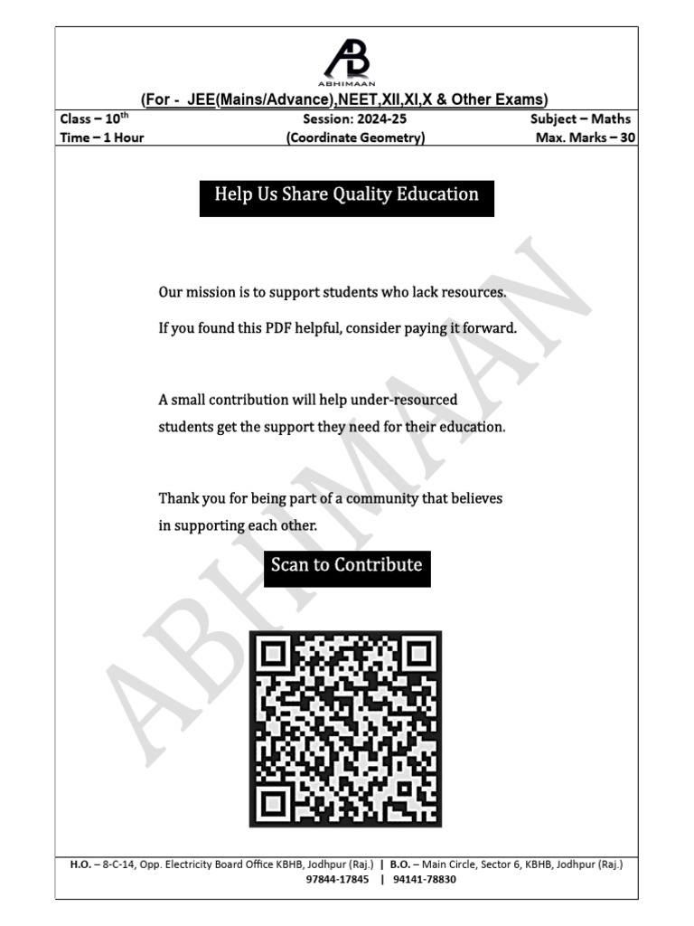 7 Coordinate Geometry Pdf Circle Euclidean Geometry