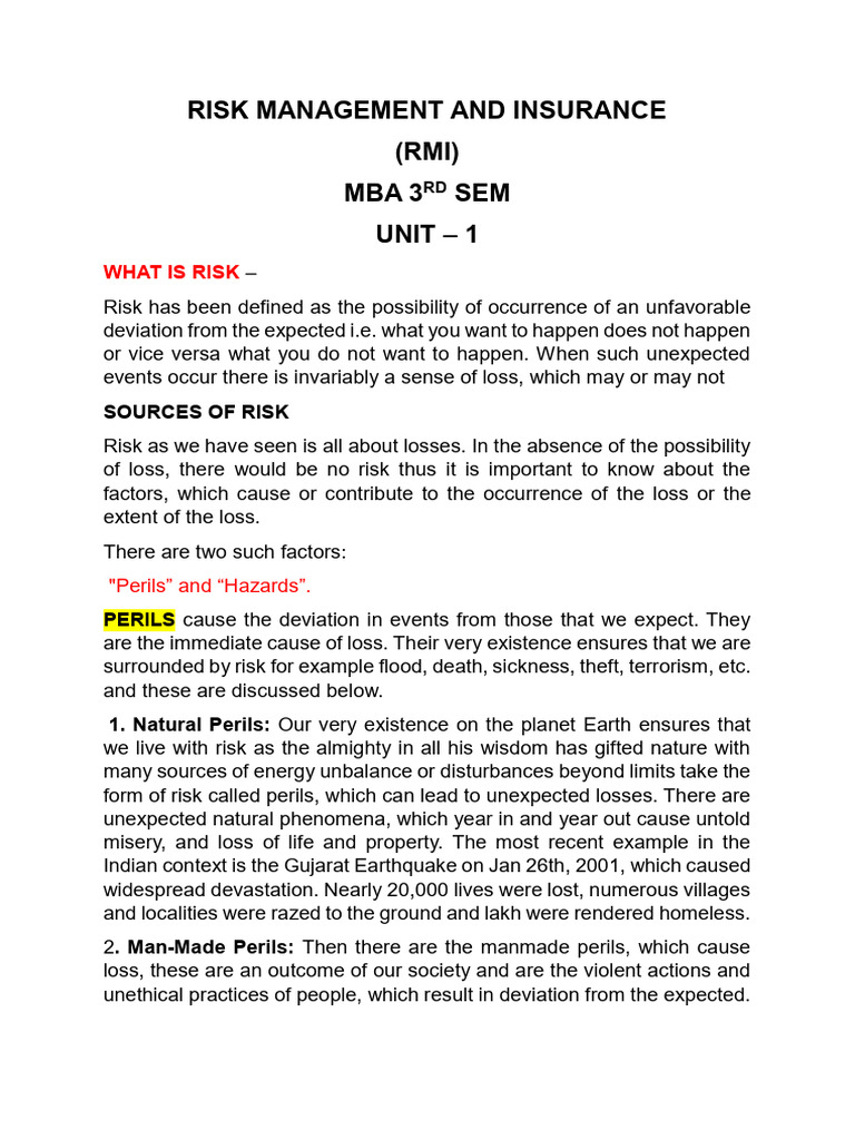 Understanding Risk Management Basics | PDF | Insurance | Risk