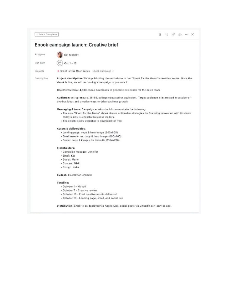 Format Creative Brief | PDF