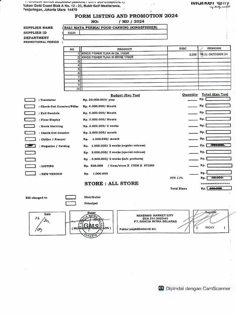2024 Supplier Promotion and Listing | PDF