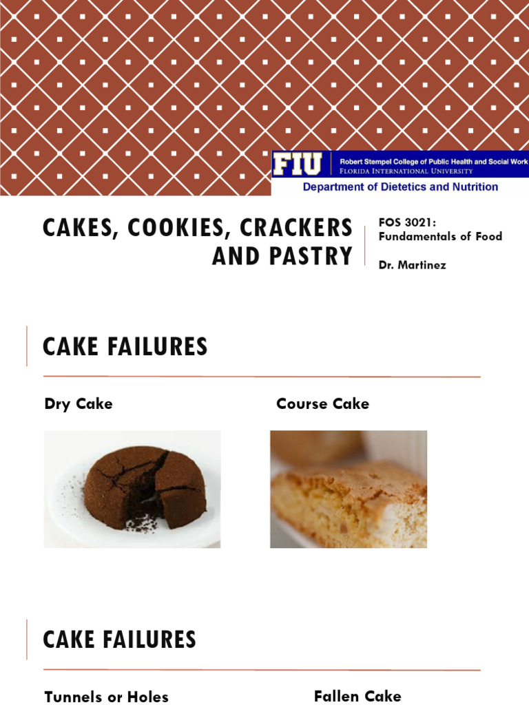 Lecture+18 Cakes%2C+Cookies+%26+Pastry+Slides | PDF | Cakes | Baking