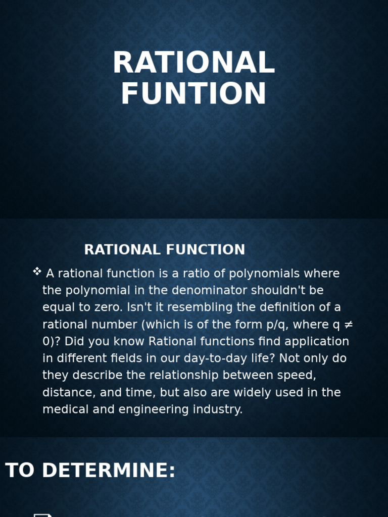 Rational Funtion | PDF | Asymptote | Function (Mathematics)