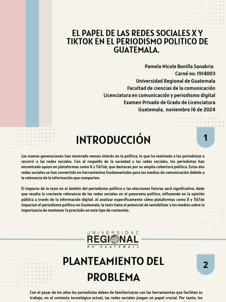 El Papel de Las Redes Sociales X y Tiktok en El Periodismo Politico de ...