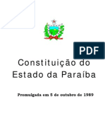 CONSTITUIÇÃO DO ESTADO DA PARAÍBA de 05-10-1989