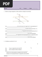 Ficha 1 - Recta, Semi-rectas e Segmentos de Recta