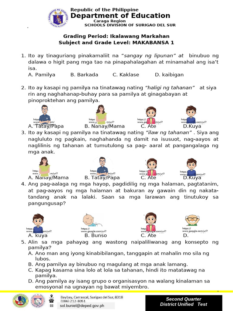 Makabansa 1 Second Periodic Test Qa Pdf