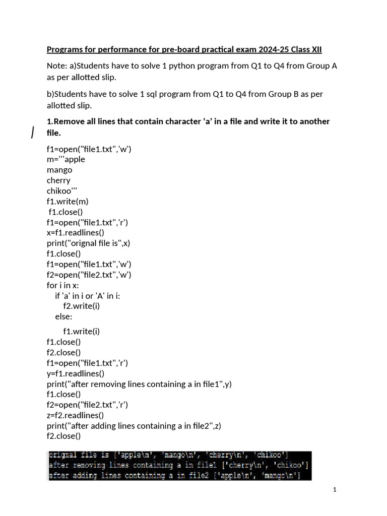 Class XII Pre-Board Coding Tasks | PDF | Databases | Data Management