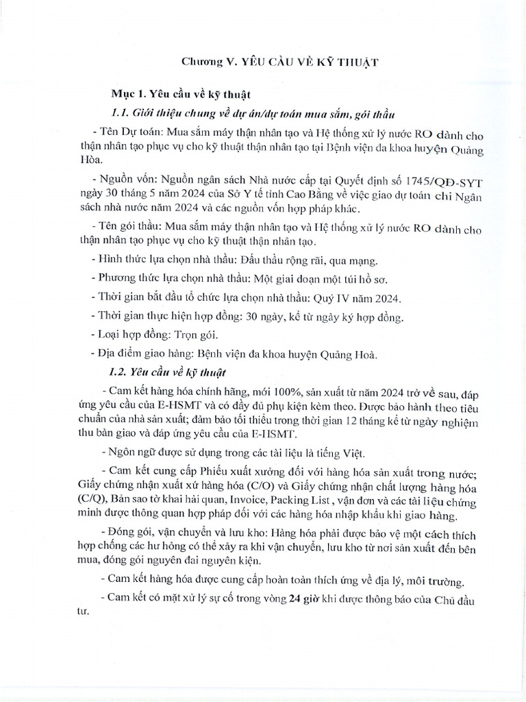 Chuong v. Yeu Cau Ve Ky Thuat 1 | PDF