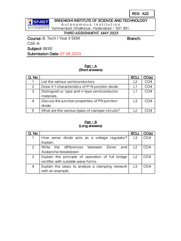 BEEE Course Short and Long Answers | PDF