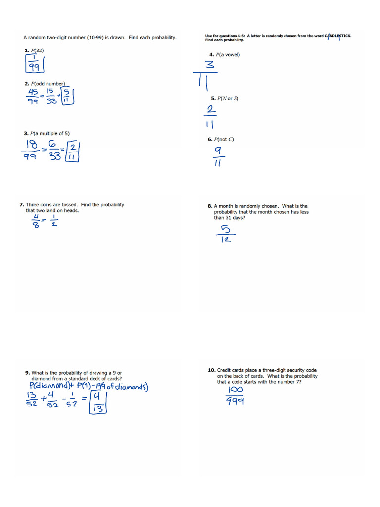 Kami Export - Probability of Events Day 1 | PDF