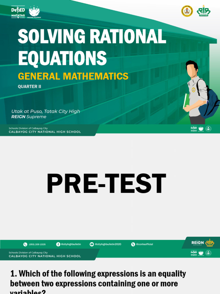 Solving Rational Equations PDF | PDF | Equations | Rational Number