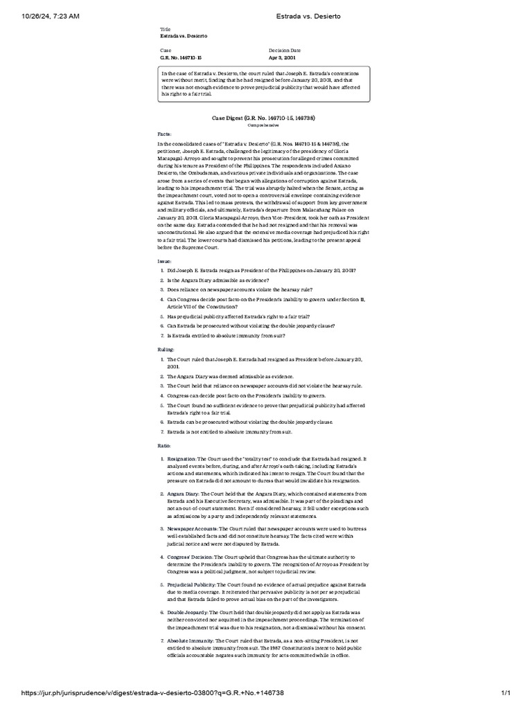 Estrada vs desierto pdf prejudice legal term hearsay