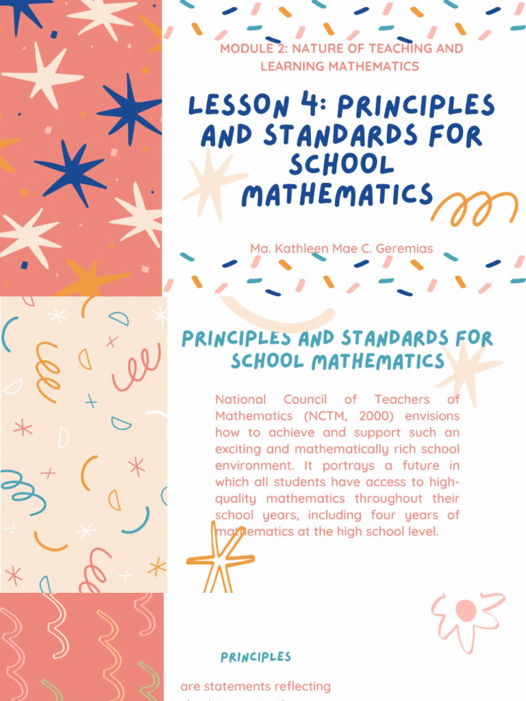 Lesson 4 Principles And Standards For School Mathematics Pdf