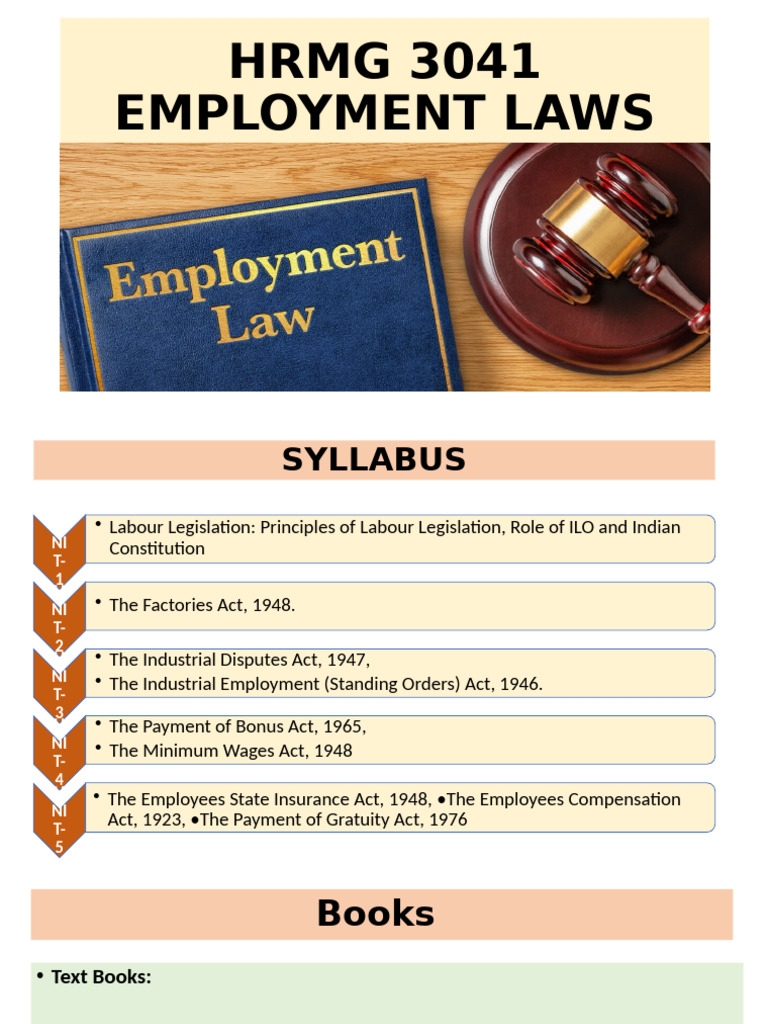 Overview of Indian Employment Laws | PDF | International Labour ...