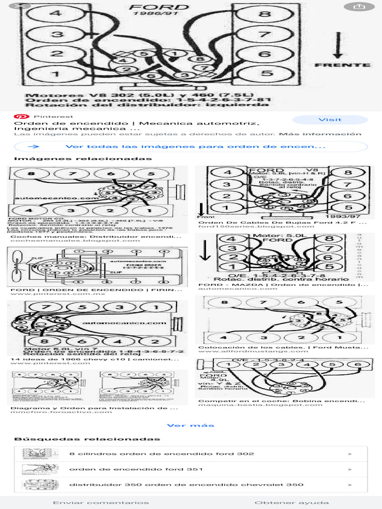 Orden de Encendido Ford 302 - Buscar Con Google | PDF | Propulsión