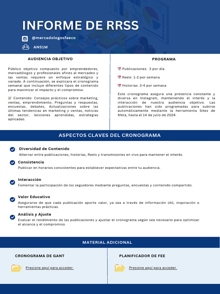 Planeación - Informe de RRSS | PDF