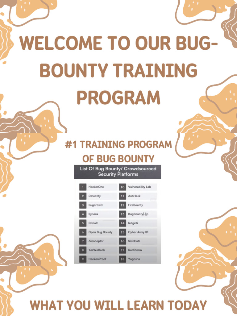 Welcome to our bug-bounty training program | PDF