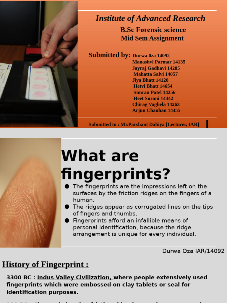 Forensic Fingerprint Analysis Overview | PDF | Fingerprint
