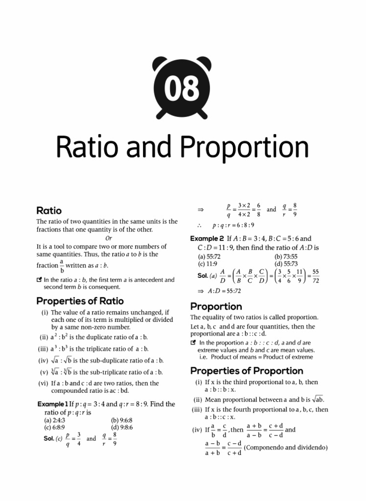 Ratio and Proportion | PDF