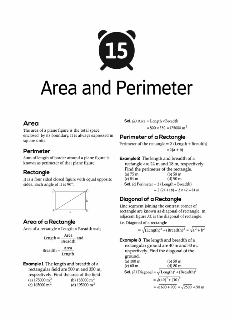 Area and Perimeter | PDF