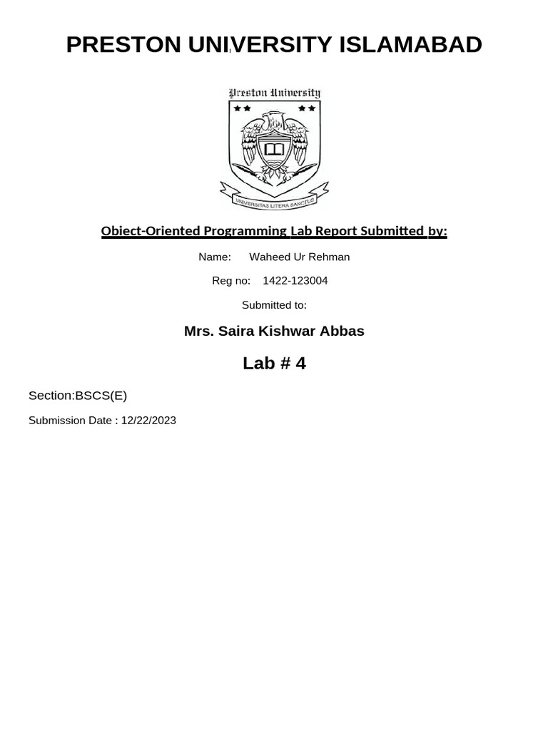 C++ Programming Lab Report: Functions | PDF