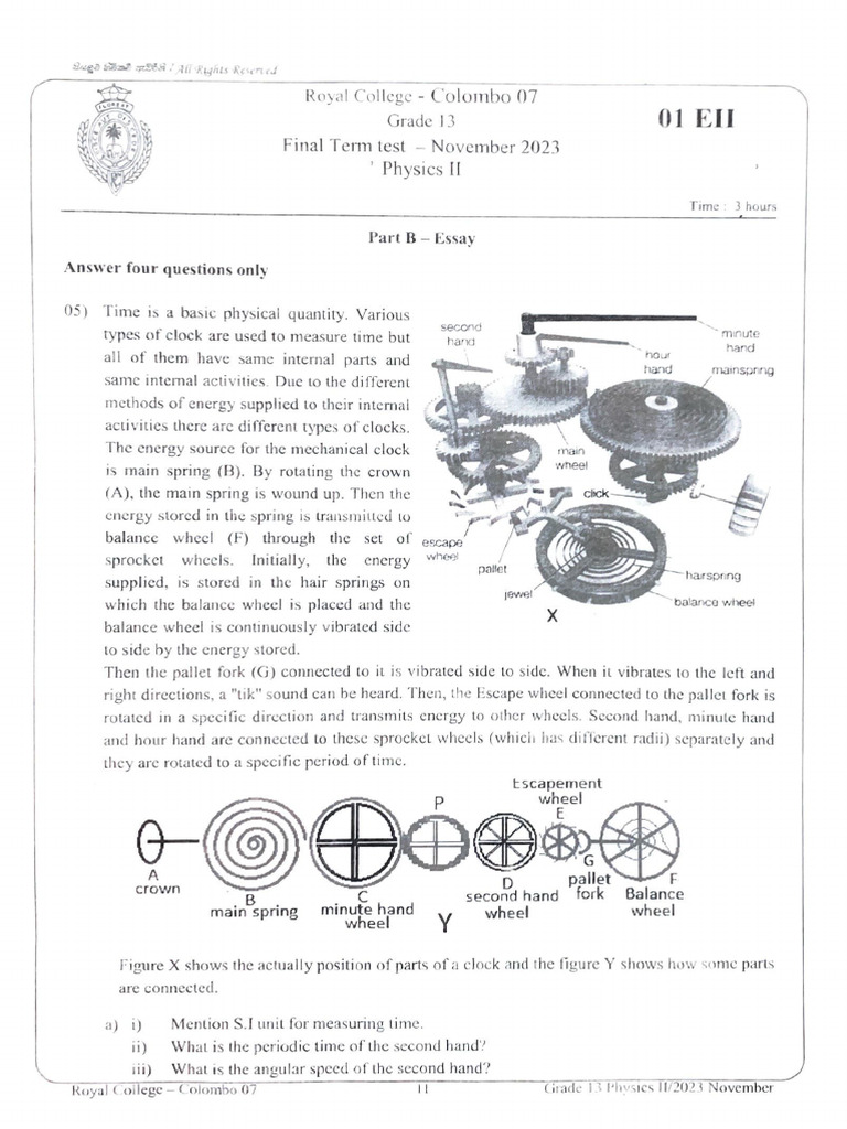 Physics II Grade 13 Final Exam 2023 | PDF | Photoelectric Effect | Sun