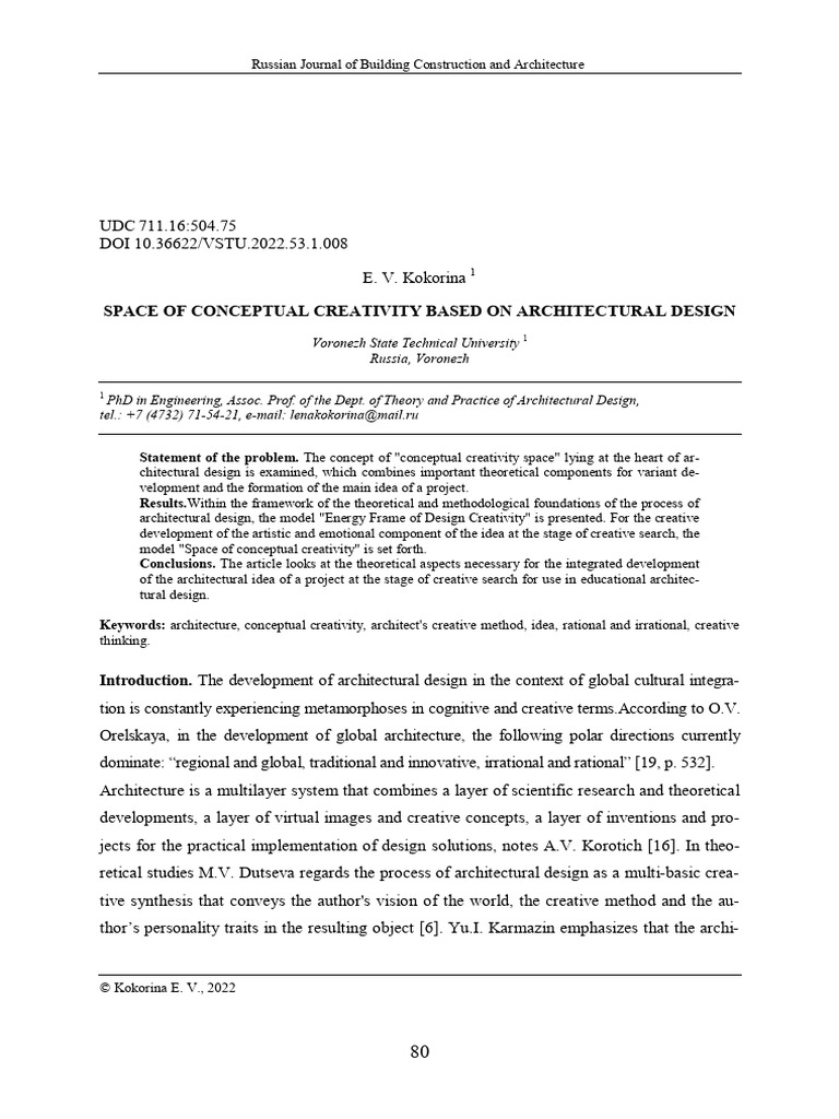 Space of Conceptual Creativity Based on Architectural Design (1) | PDF ...