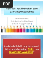 Download Dalil-Dalil Naqli Berkaitan Guru Dan Tanggungjawabnya by AzliaShakiela SN80380511 doc pdf