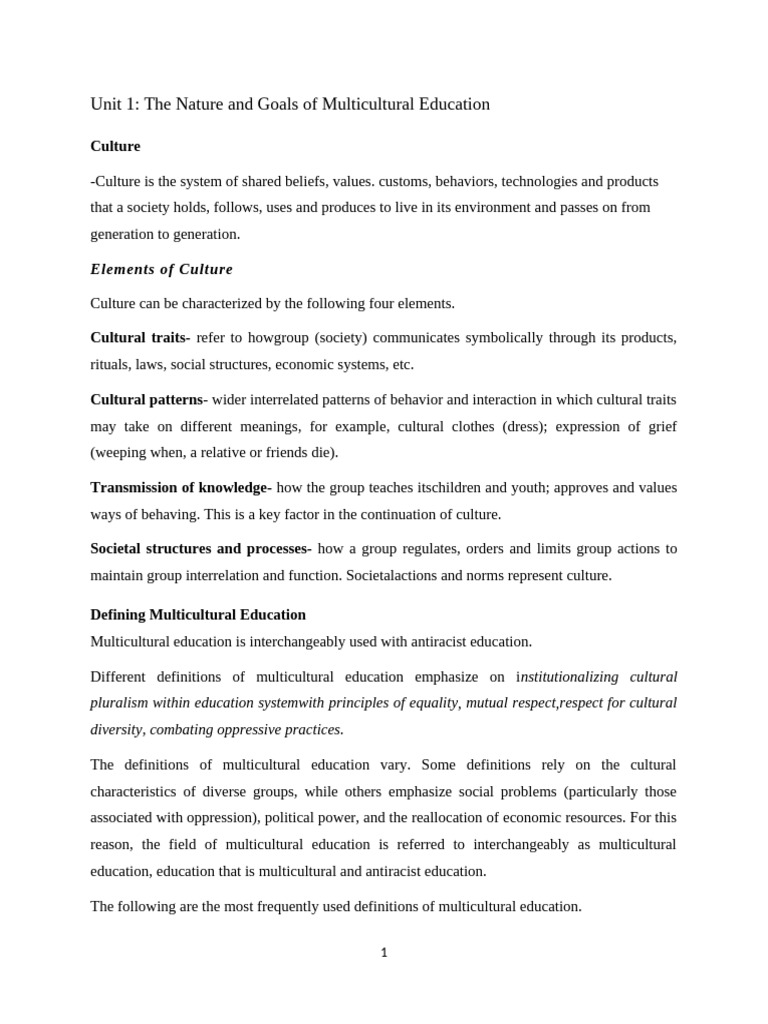 Multicultural Note 2010 | PDF | Constructivism (Philosophy Of Education ...
