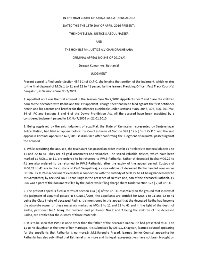 CRLA345-201013-04-2016ENG | PDF | Appeal | Acquittal