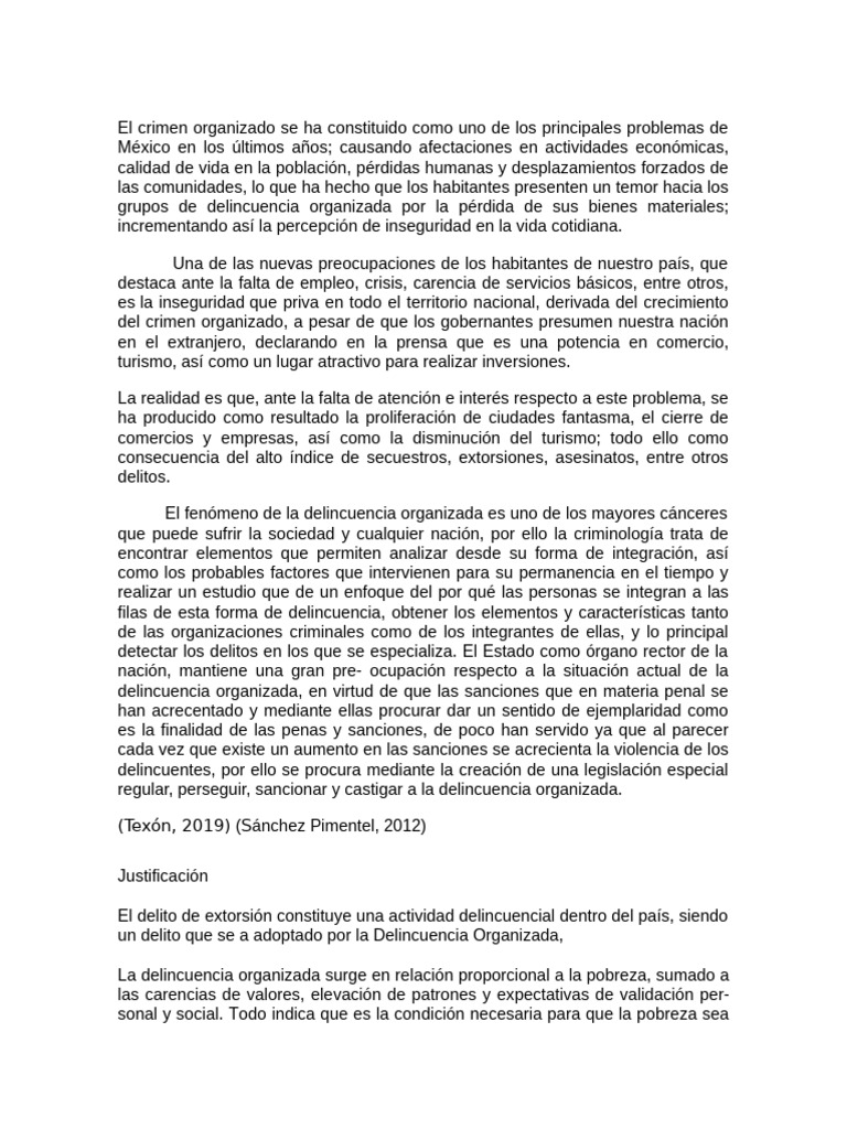 El Crimen Organizado Se Ha Constituido Como Uno de Los Principales ...