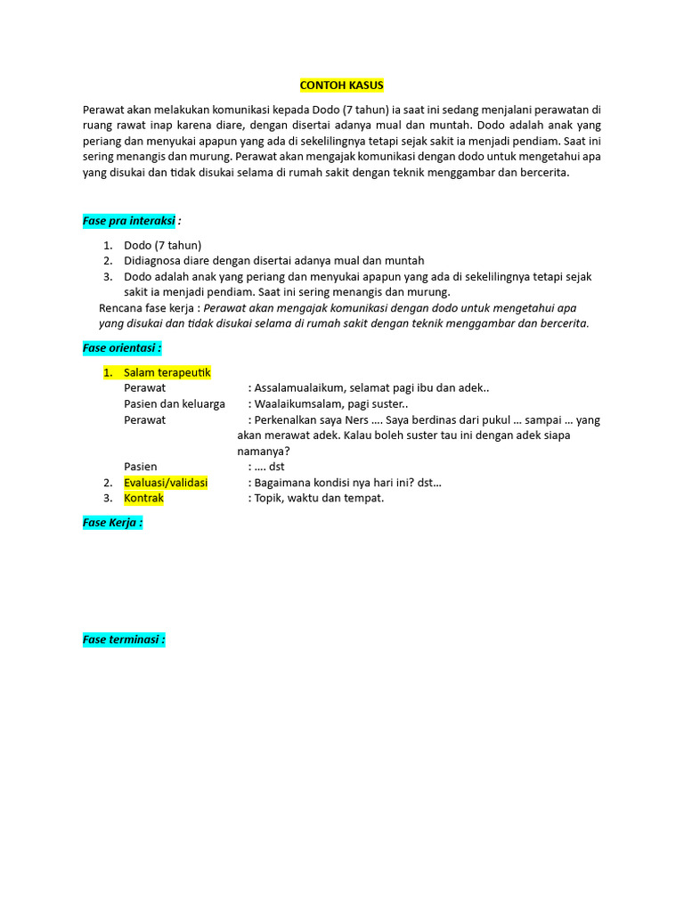 Contoh Penulisan Kasus Dan SP. | PDF