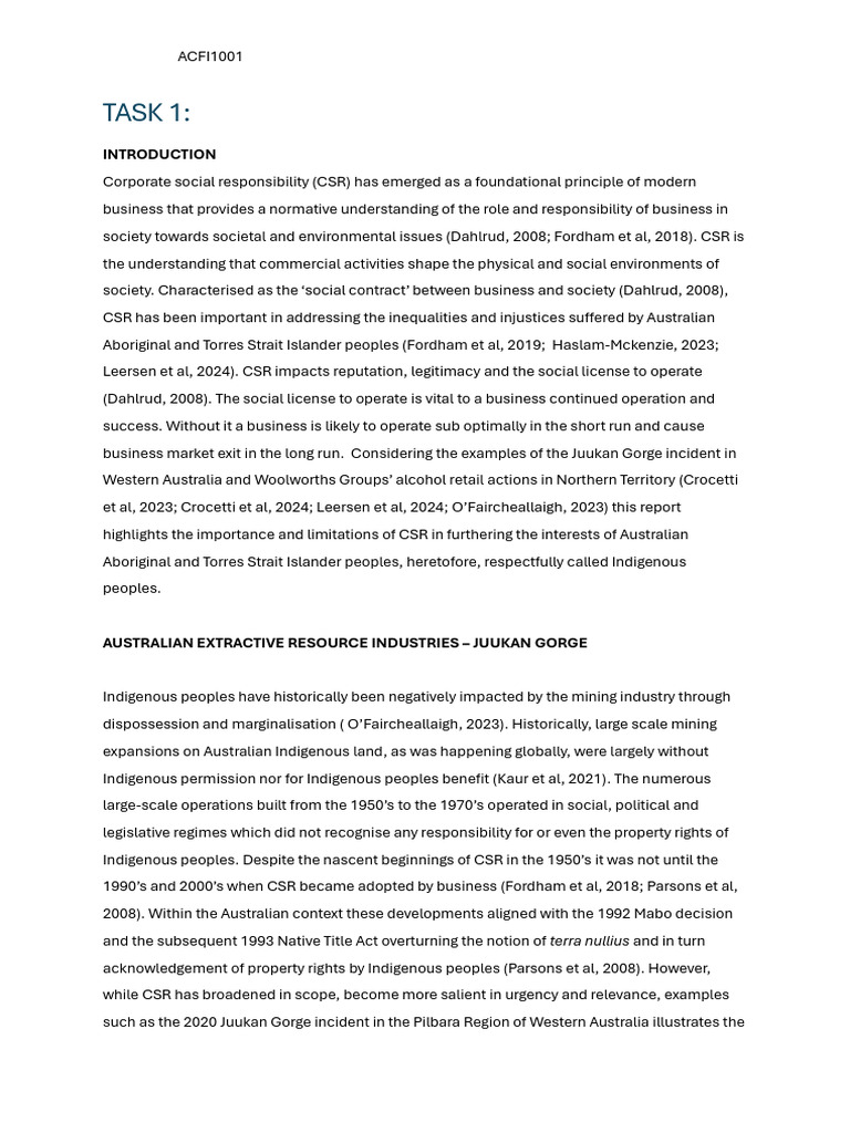 Sample+1 | PDF | Indigenous Australians | Revenue