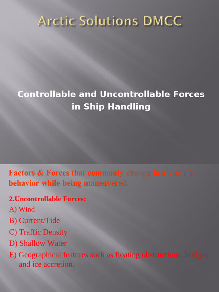 Wind, Current and Shallow Water Effect AY | PDF