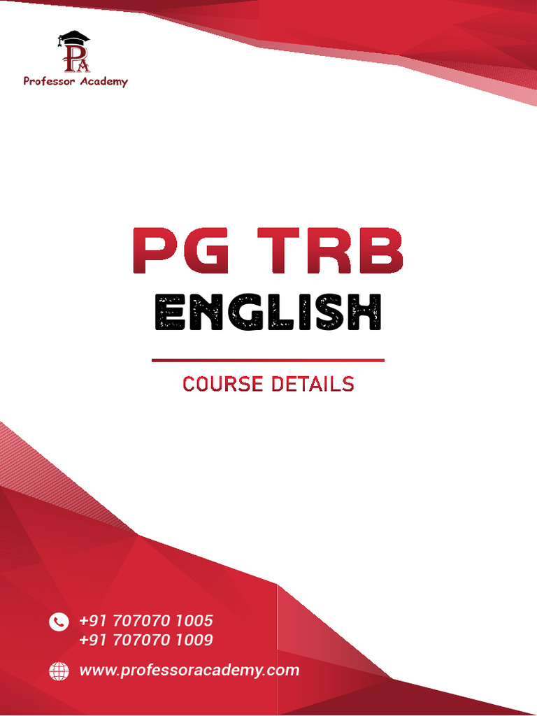 Pg Trb English Syllabus 2025 Pdf Pdf