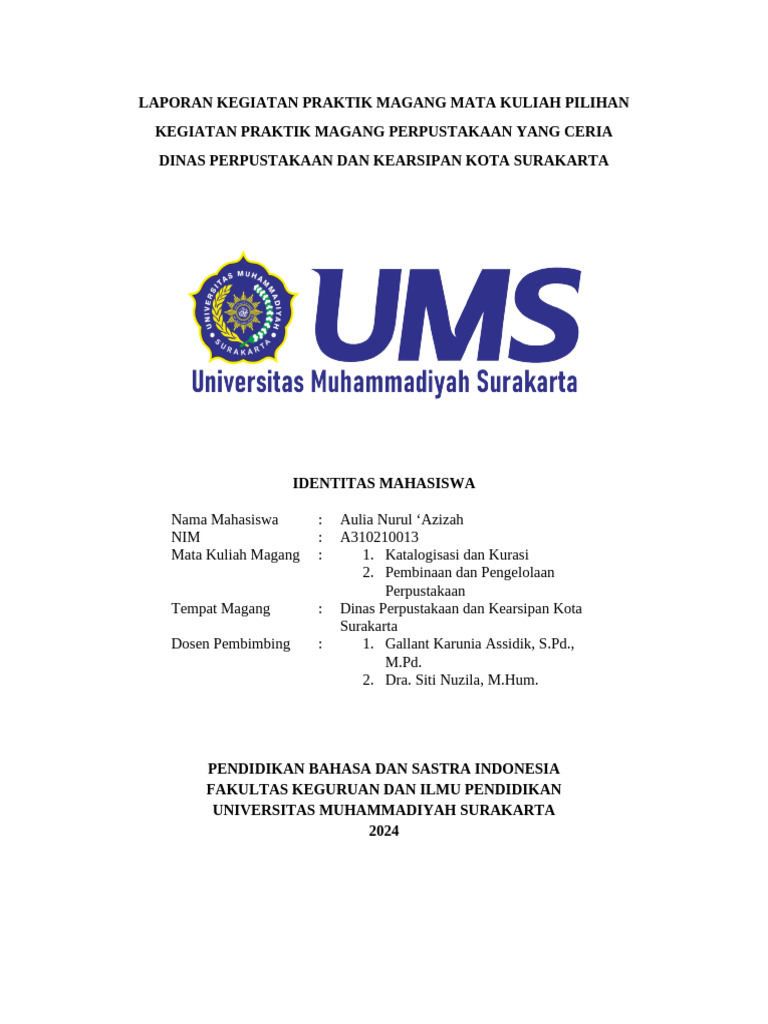 Templat Laporan Magang 2024 | PDF