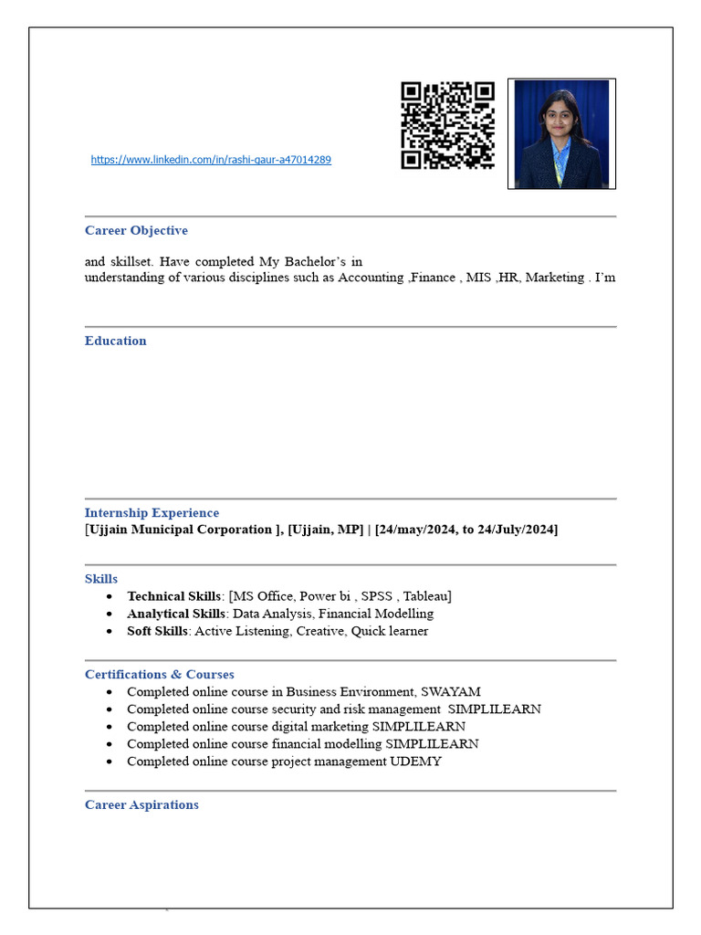 RASHI CV | PDF