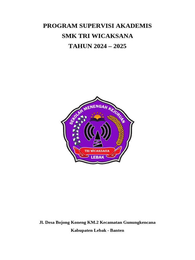 Cover Program Supervisi Akademis | PDF