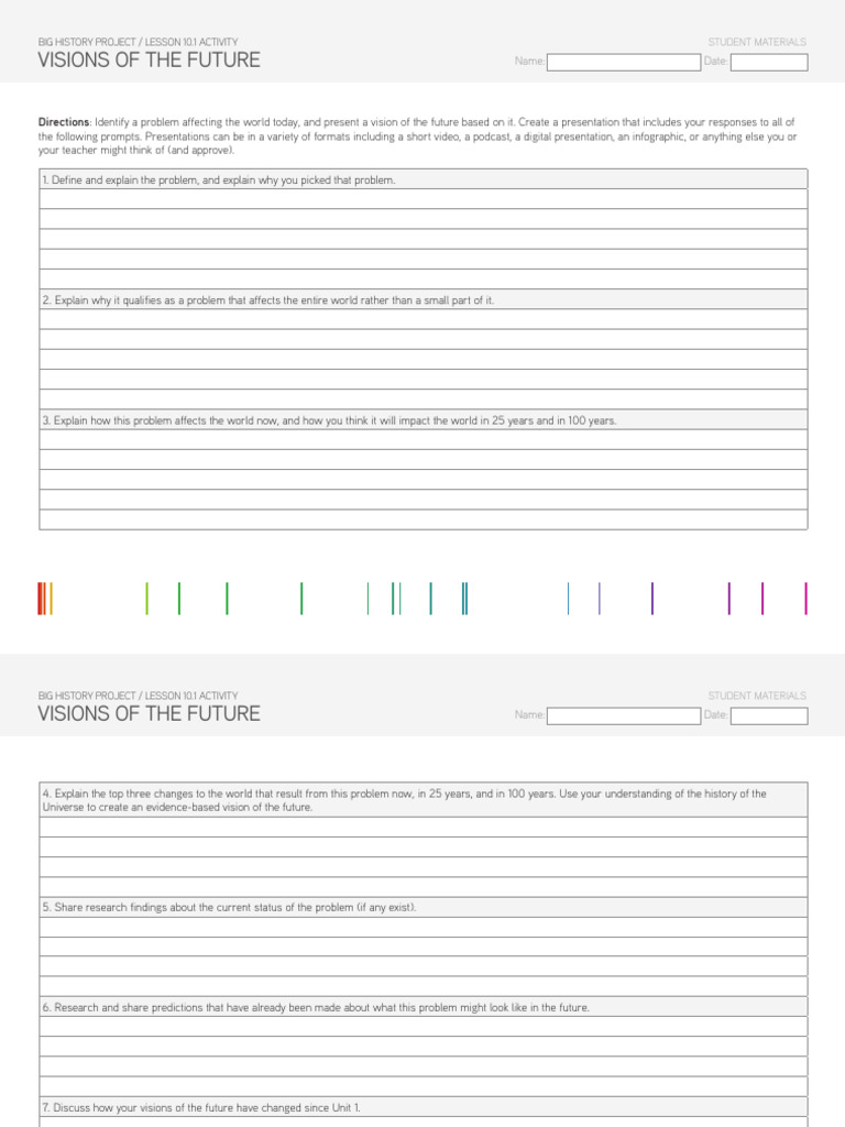 Worksheet 2014 CU10-1 VisionsOfTheFuture Student | PDF