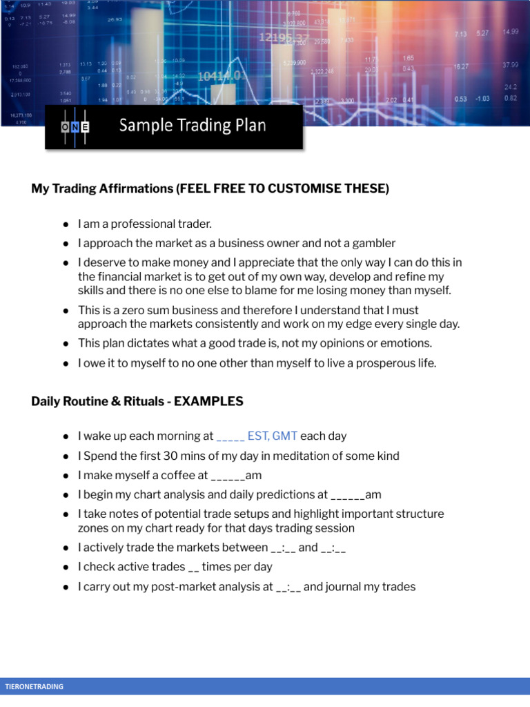 Trading For Beginners Part 2 - Sample-Trade-Plan | PDF | Order ...