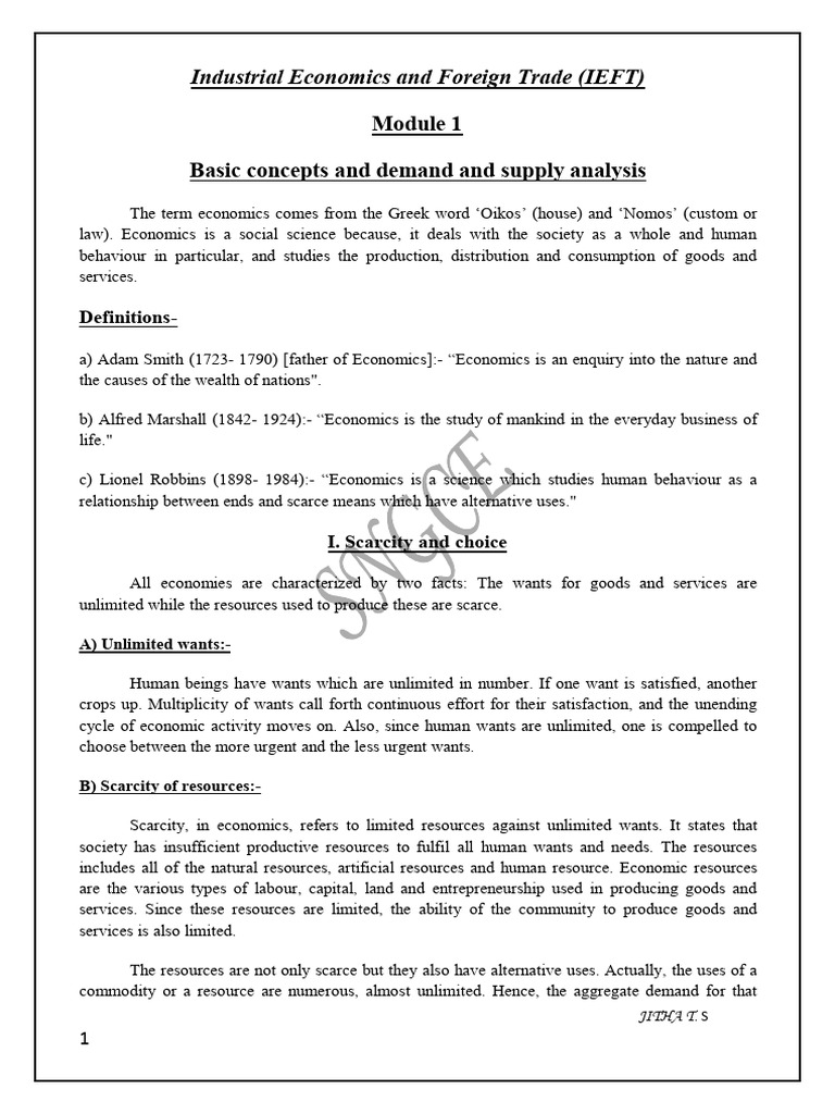 IEFT MODULE 1 New | PDF | Demand | Elasticity (Economics)