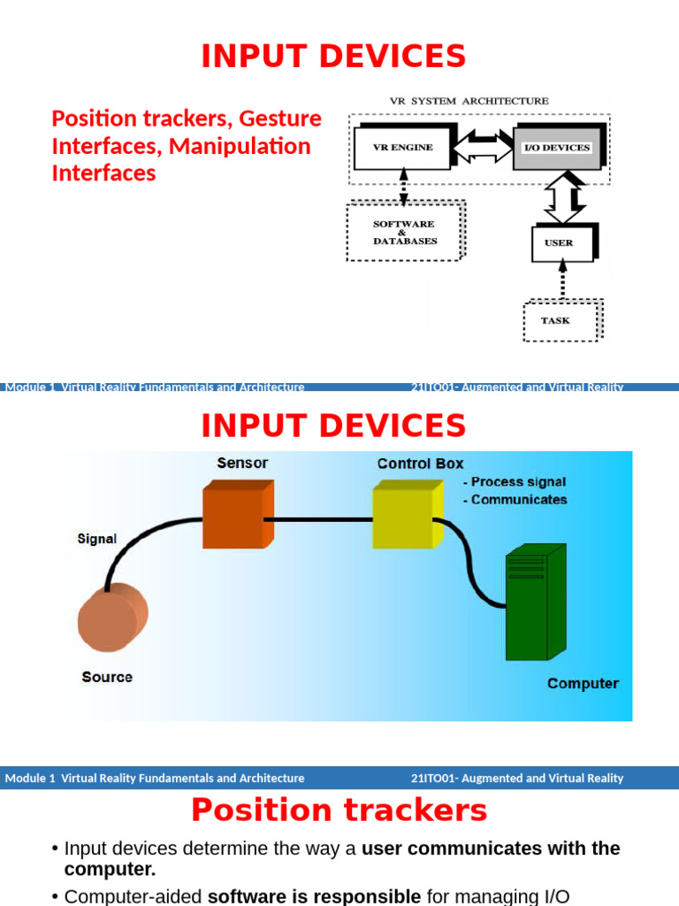 Session 4 Input Device | PDF | Augmented Reality | Virtual Reality