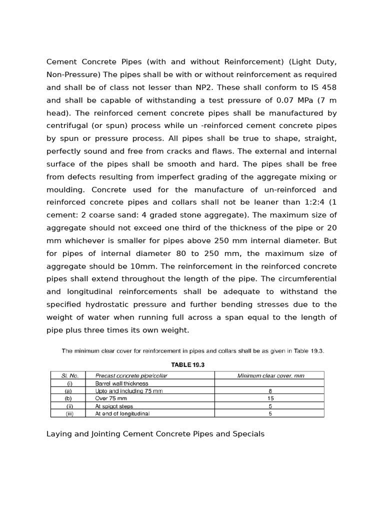 civil | PDF | Concrete | Pipe (Fluid Conveyance)