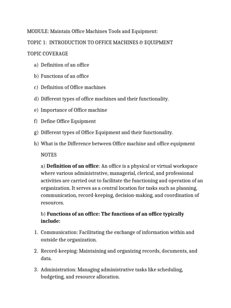 Office Machine and Equipment Topic 1 | PDF | Fax | Photocopier