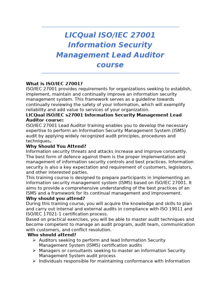 4-LICQual ISO IEC 27001 Information Security Management Lead Auditor ...