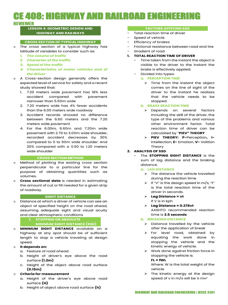 Highway and Railroad Engineering Guide | PDF | Rail Transport | Road