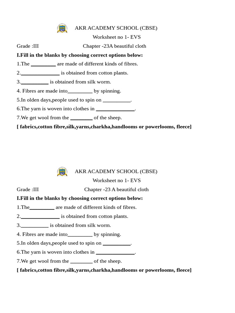 Evs Chapter 23 | PDF | Fibers | Textiles