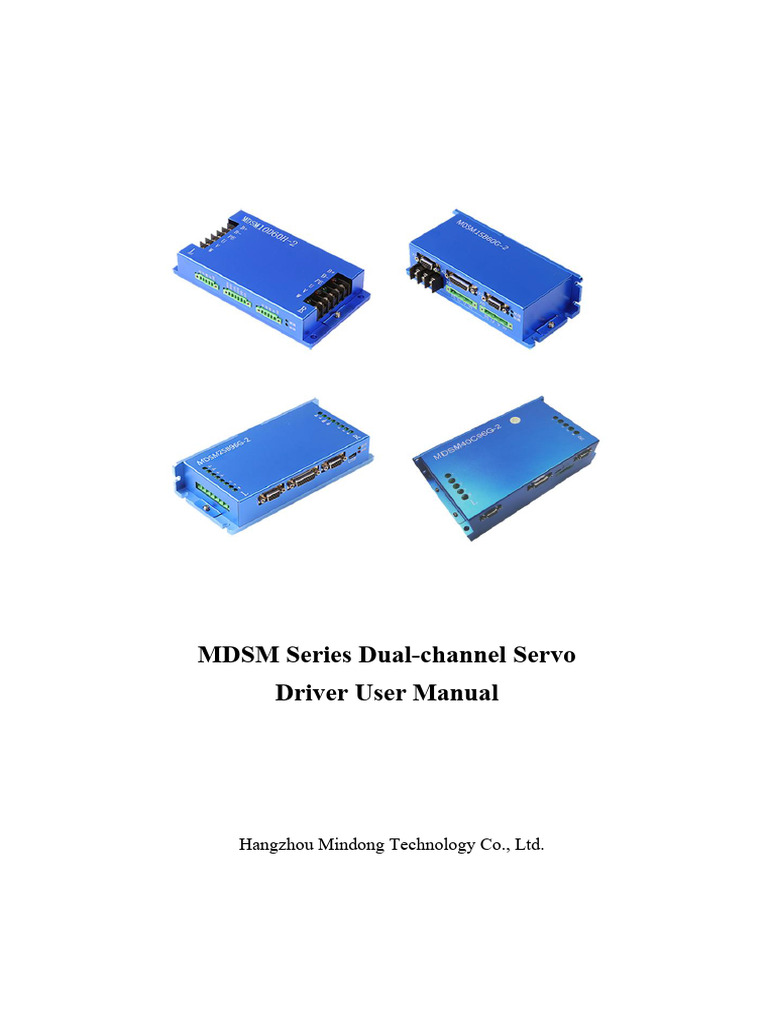 MDSM Series Servo Driver Manual | PDF | Electrical Wiring | Power Supply