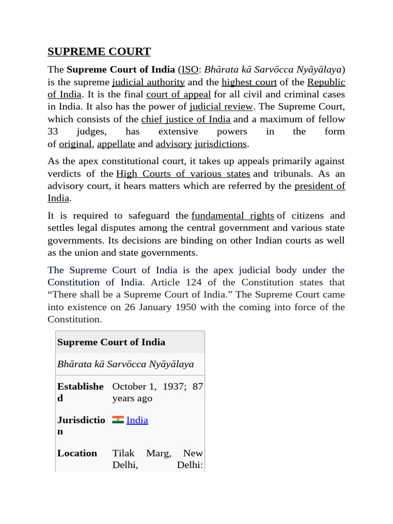 Supreme Court vs. High Court in India | PDF | Supreme Courts | Jurisdiction